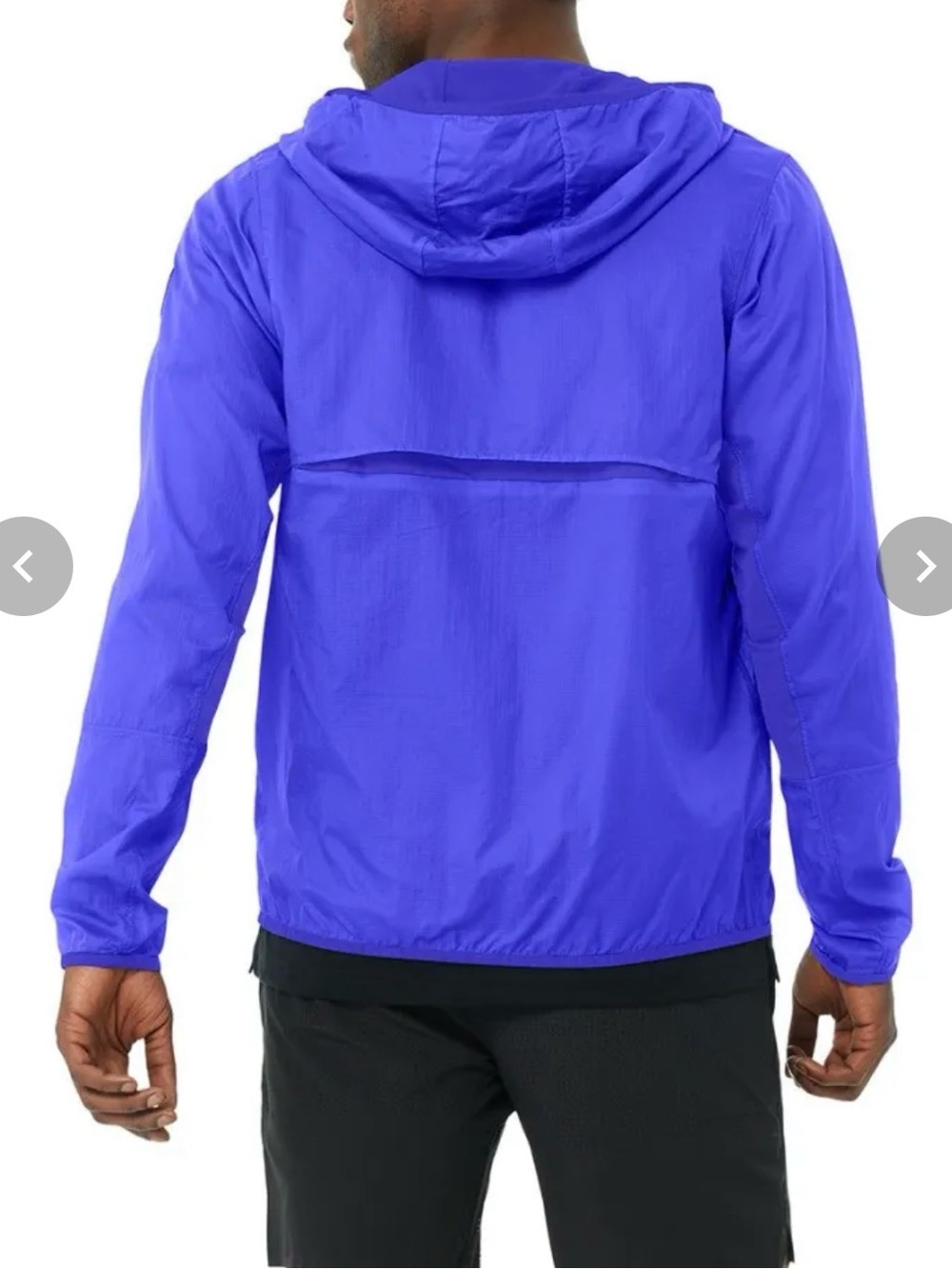 ALO Yoga Repeat Running Jacket Men’s Electric Blue Windbreaker Jacket Hoodie - Picture 8 of 8